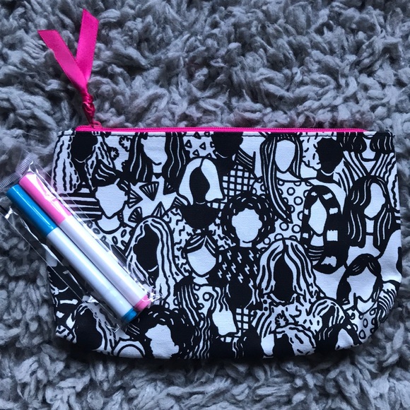 ipsy Handbags - ipsy bag, black and white with pens to color ipsy Handbags - ipsy bag, black and white with pens to color